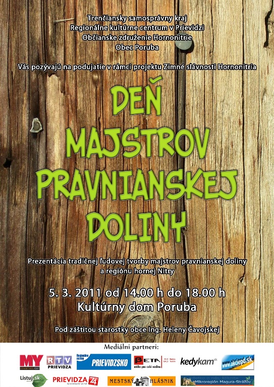 Deň majstrov pravnianskej doliny - plagát